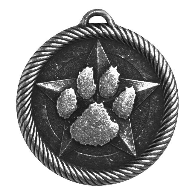 Value Medal, Paw Print, Silver
