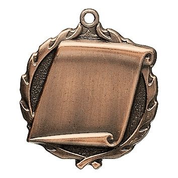 Wreath Medal, Scroll, Bronze