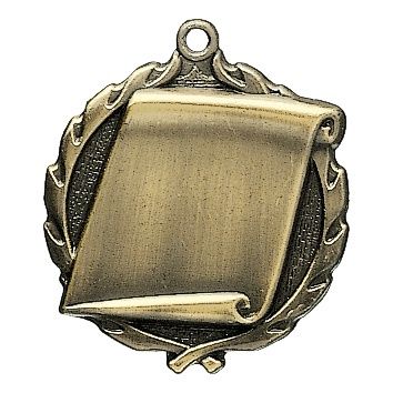 Wreath Medal, Scroll, Gold