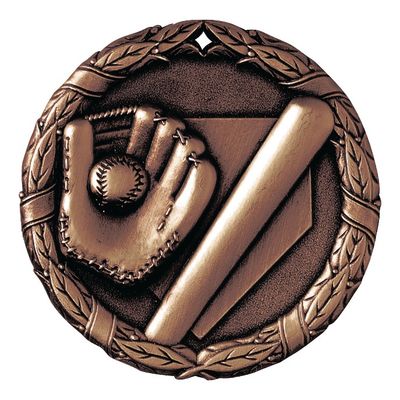 XR Medal, Baseball, Bronze, 2"