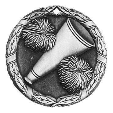 XR Medal, Cheer, Silver, 2"