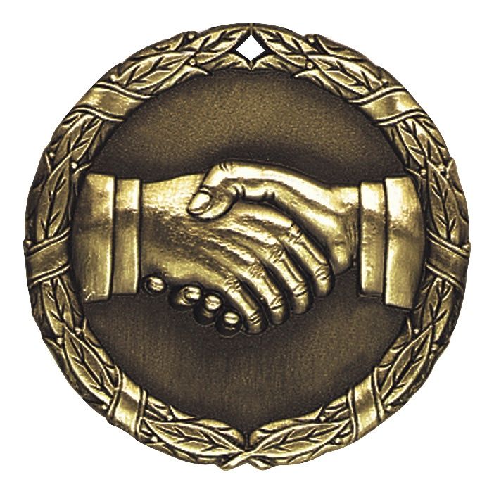 XR Medal, Hand Shake, Gold