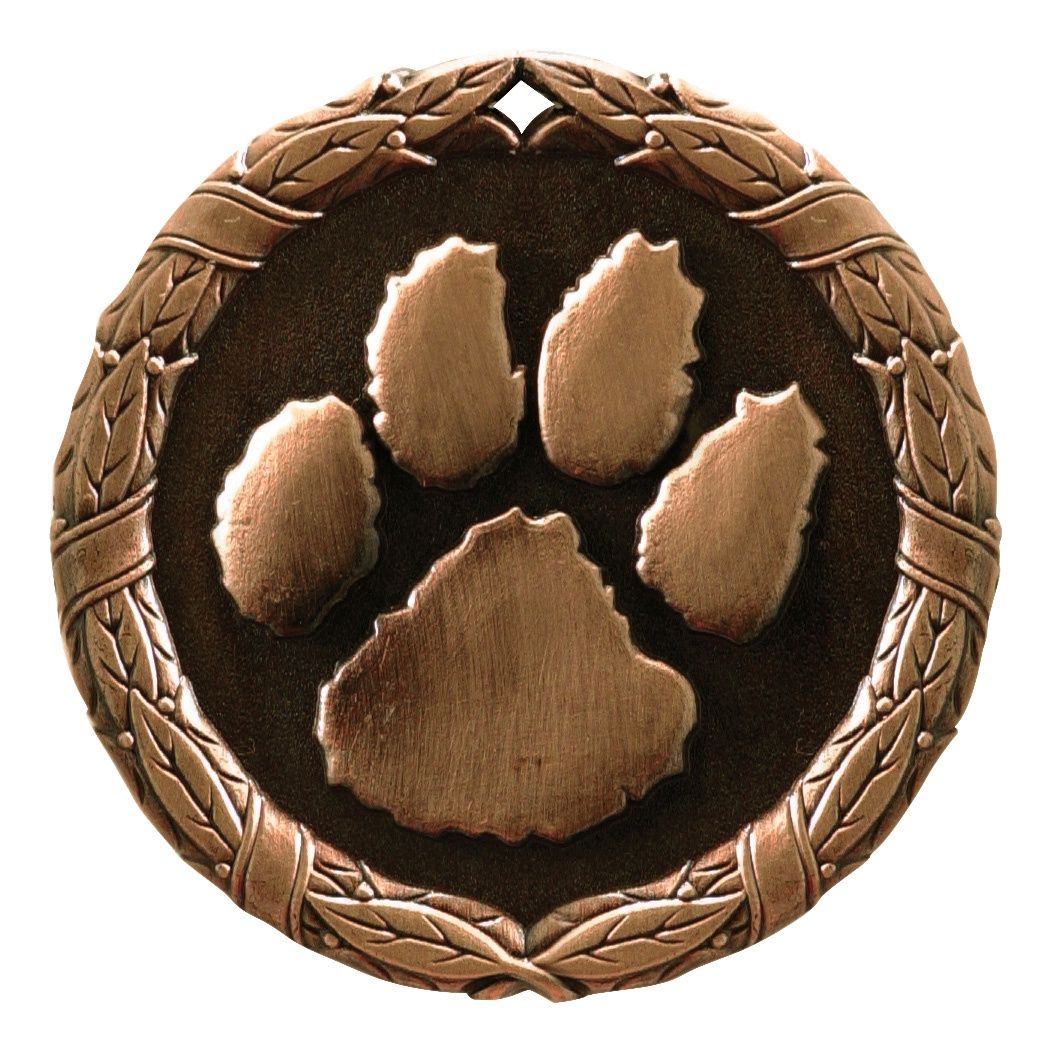 XR Medal, Paw Print, Bronze