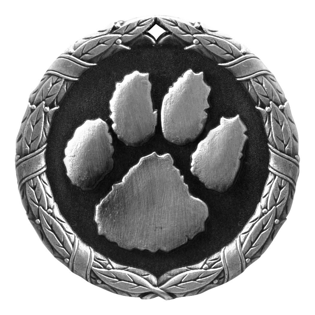 XR Medal, Paw Print, Silver