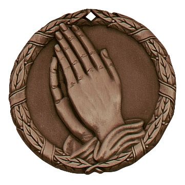 XR Medal, Praying Hands, Bronze