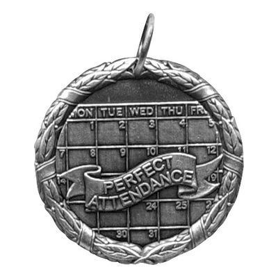 XR Medal, Perfect Attendance, Silver