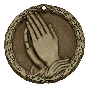 XR Medal, Praying Hands, Gold