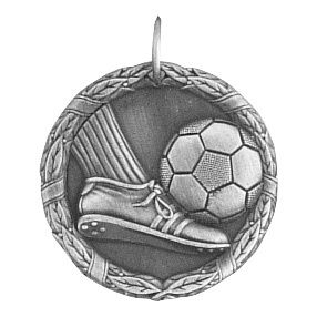 XR Medal, Soccer, Silver, 1 1/4"