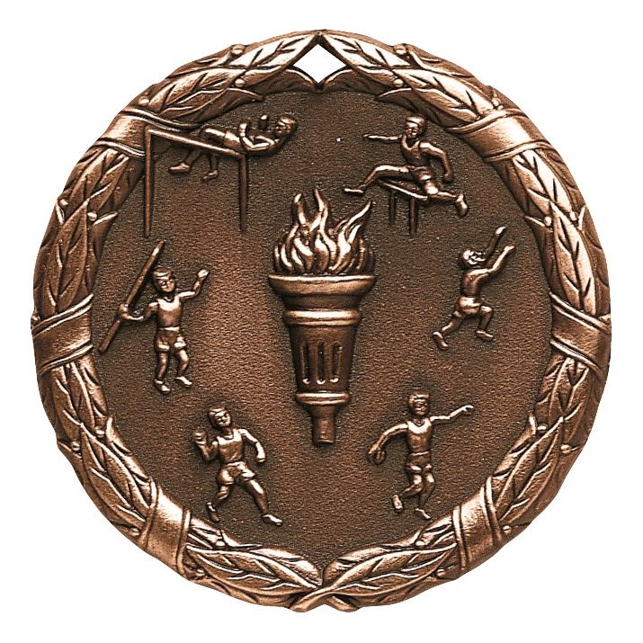 XR Medal, Track &amp; Field, Bronze, 2"