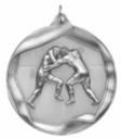 2 WRESTLING MEDAL SILVER