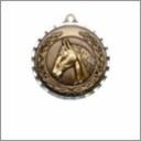 2" HORSE MEDAL GOLD