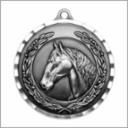 2" HORSE MEDAL SILVER