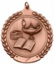 AB LAMP OF KNOW MEDAL BRNZ