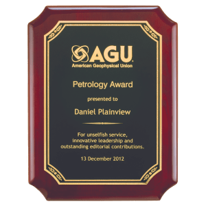 Black/Gold Leaf Design Florentine LaserFX Plate on Rosewood Piano Finish Plaque