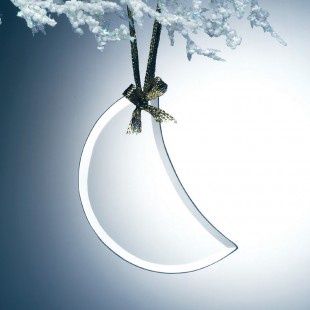Beveled Jade Glass Ornaments-Moon