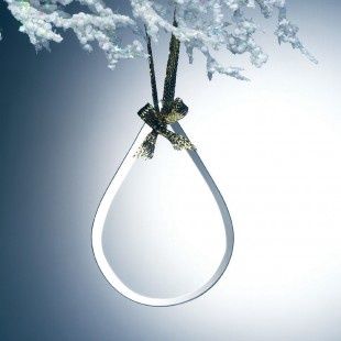 Beveled Jade Glass Ornaments-Tear Drop