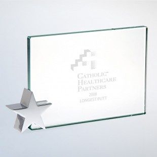 Achievement Award W/ Chrome Star Holder