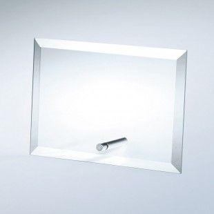 Beveled Horizontal Rectangle W/ Aluminum Pole - Small