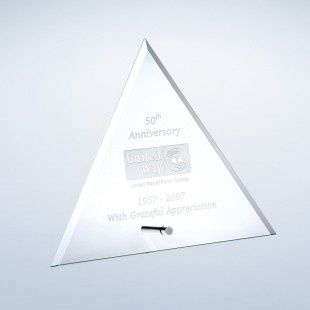Beveled Triangle W/ Aluminum Pole - Small
