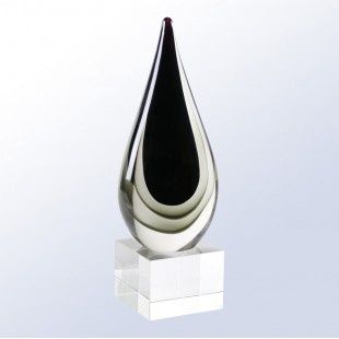 Black Teardrop Award 11"H