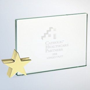 Achievement Award W/ Gold Brass Star