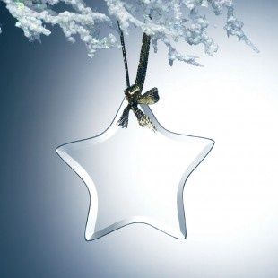 Beveled Jade Glass Ornaments-Star