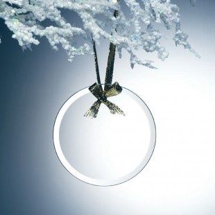 Beveled Jade Glass Ornaments-Round