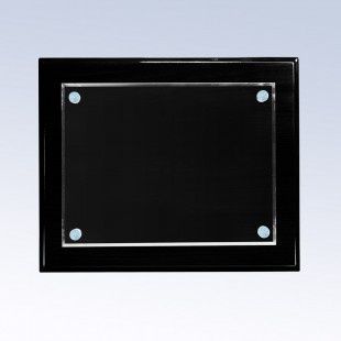 Black Premium Piano Finish Plaque-Glass - Large