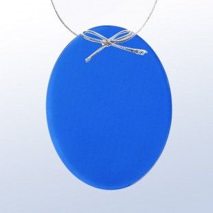Blue Oval Ornament 1/8" Thick