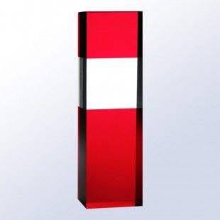 Red/Clear Column 8"H