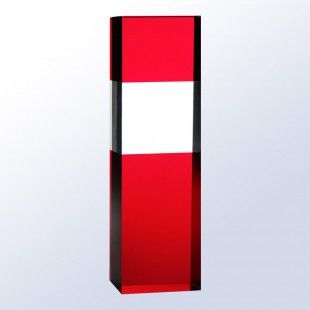 Red/Clear Column 8"H