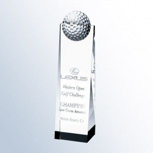 Optical Crystal Golf Ball Tower - Large