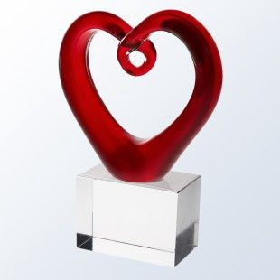 Red Heart w/ Clear Base