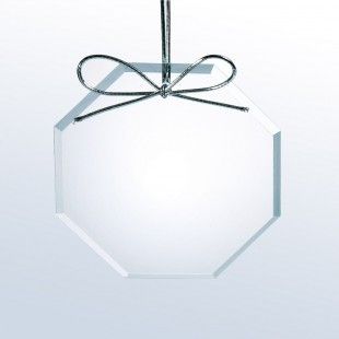Starfire Clear Glass Ornament-Octagon