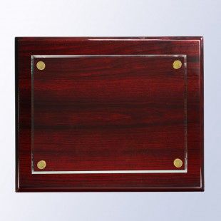 Rosewood Premium Piano Finish Plaque-Glass - Large