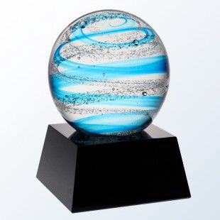 Blue Snow Globe 5-1/2"H x 4"W x 4"D