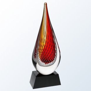 Red Swirl 13"H x 4-1/4"W x 2-1/2"D