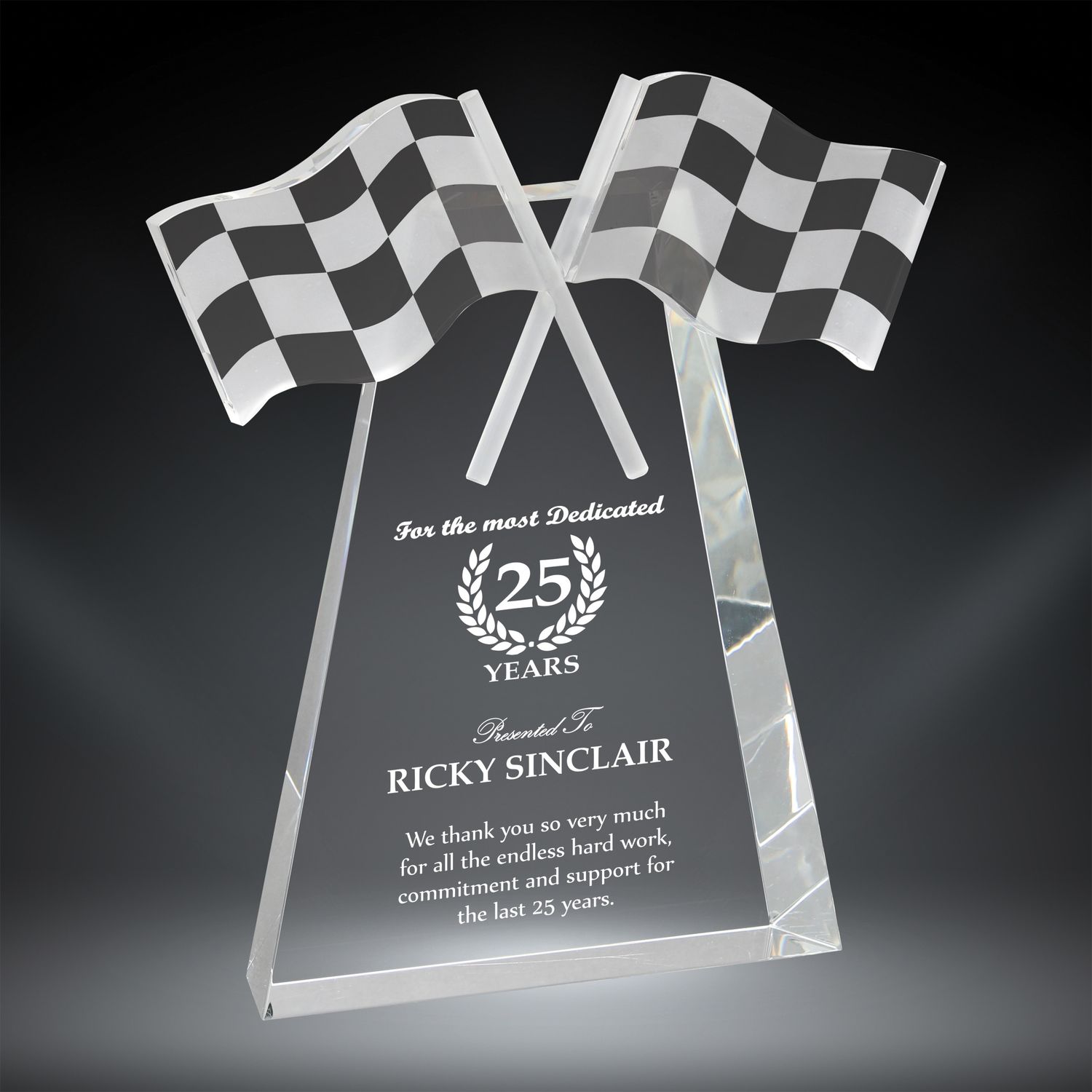 Checkered Flags Crystal