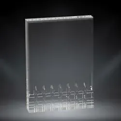 Faceted Rectangle Acrylic, Clear