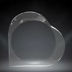 Heart Acrylic, Clear