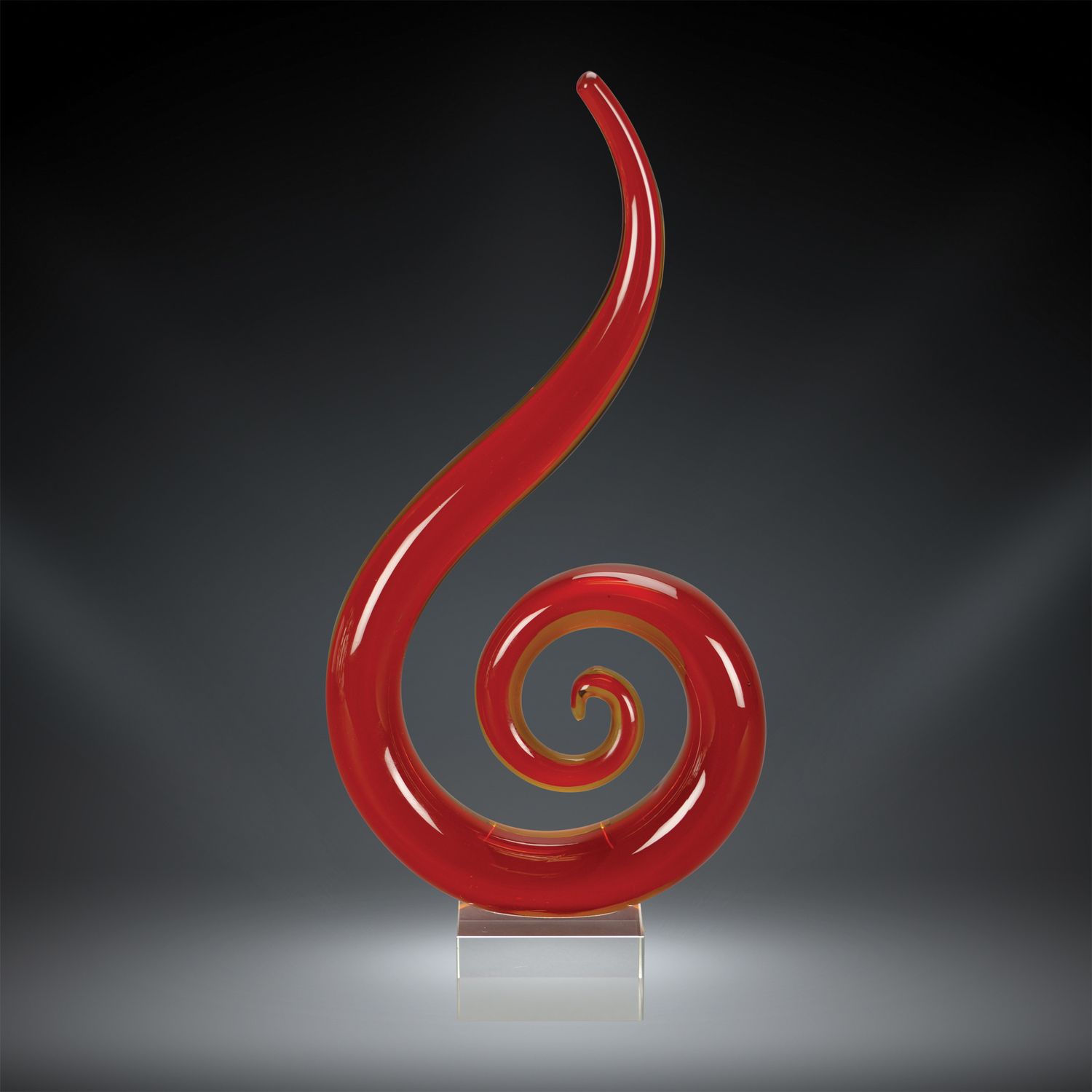 Red Fire Glass Art
