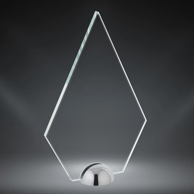 Spruce Glass with Metal Stand, 7 1/2" x 4 5/8" x 1 1/2"