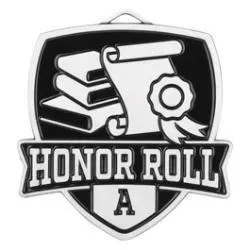 Shield Medal, "A" Honor Roll, Silver