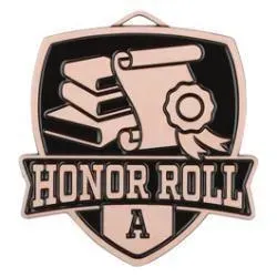 Shield Medal, "A" Honor Roll, Bronze