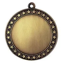SM Star Medal, 2" Holder, Gold