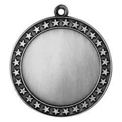 SM Star Medal, 2" Holder, Silver