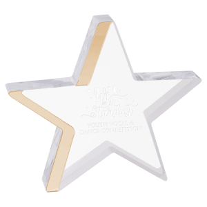 6" Gold Star Acrylic