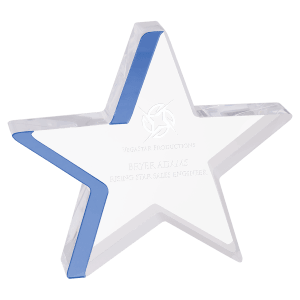 6" Blue Star Acrylic