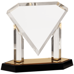 Gold Acrylic Floating Diamond