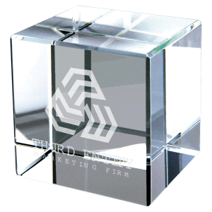 2 1/2" x 2 1/2" Crystal Cube